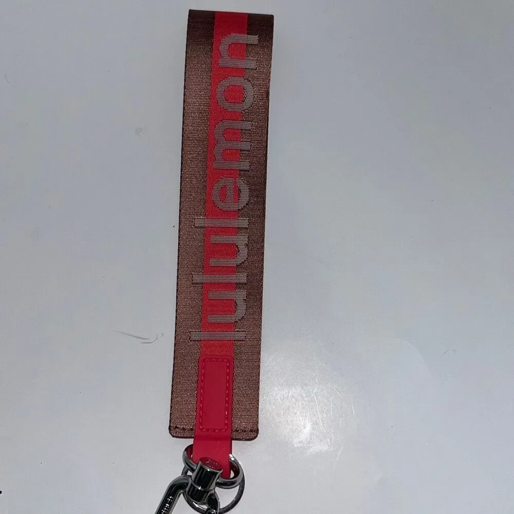 Lululemon Women's Brown Dessert Red Carabiner Clip Never Lost Key Chain One Size